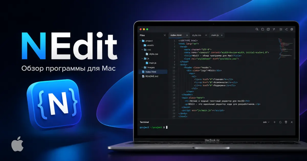 NEdit - обзор программы для Mac