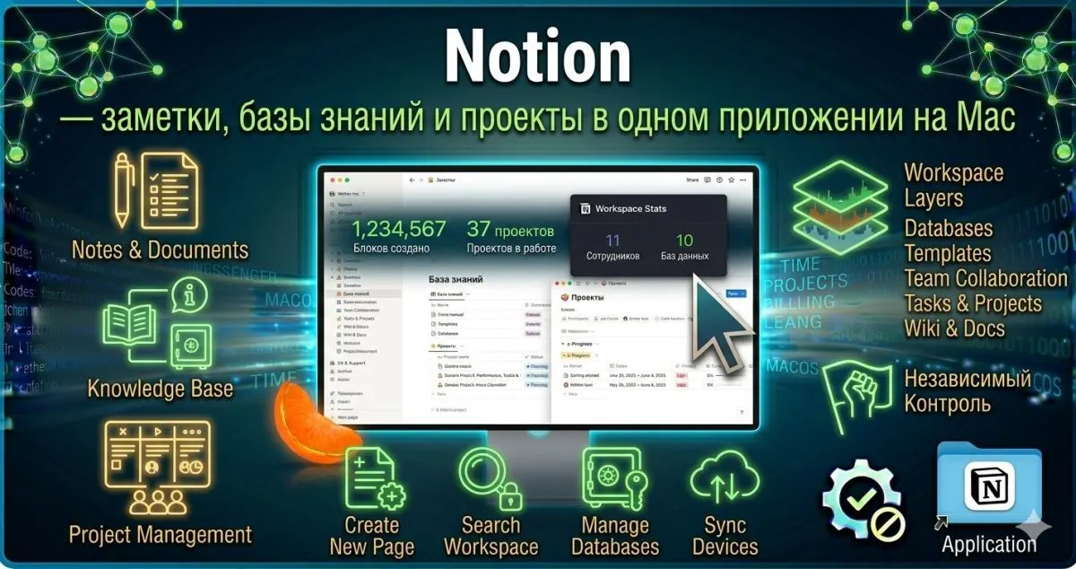 Notion — заметки, базы знаний и проекты в одном приложении на Mac