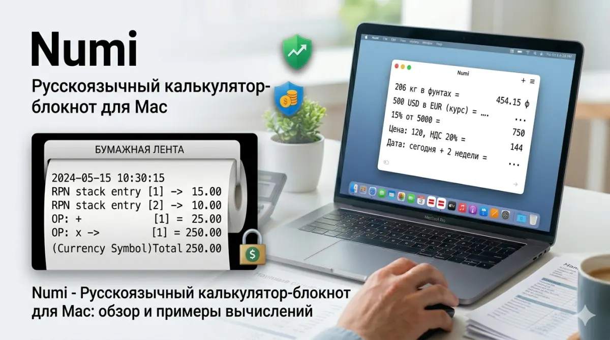 Numi - русскоязычный калькулятор-блокнот для Mac