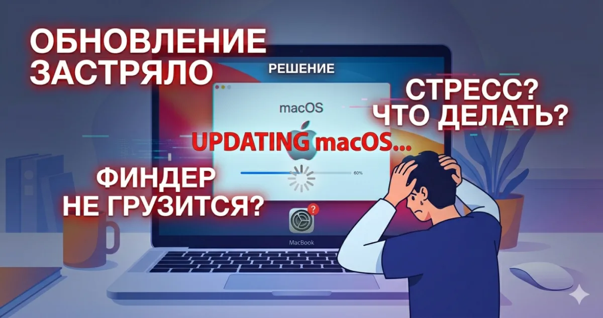 Обновление macOS застряло - что делать