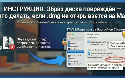 Образ диска повреждён - что делать если .dmg не открывается на Mac