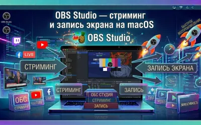 OBS Studio — стриминг и запись экрана на macOS