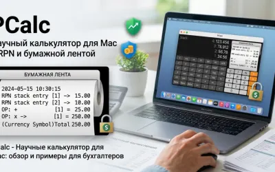 PCalc - научный калькулятор для Mac с RPN и бумажной лентой