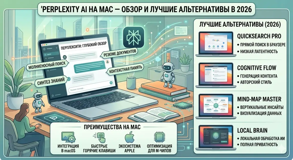 Perplexity AI на Mac - обзор и лучшие альтернативы в 2026