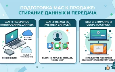 Подготовка Mac к продаже: стирание данных и передача