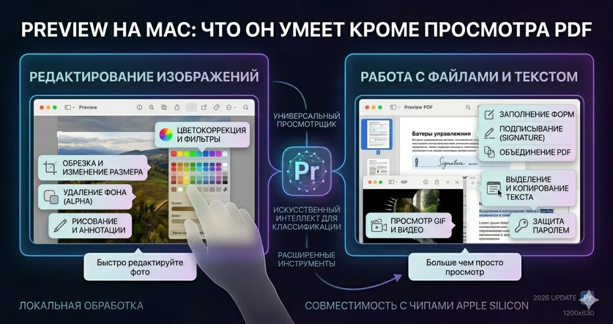 Preview на Mac: что он умеет кроме просмотра PDF