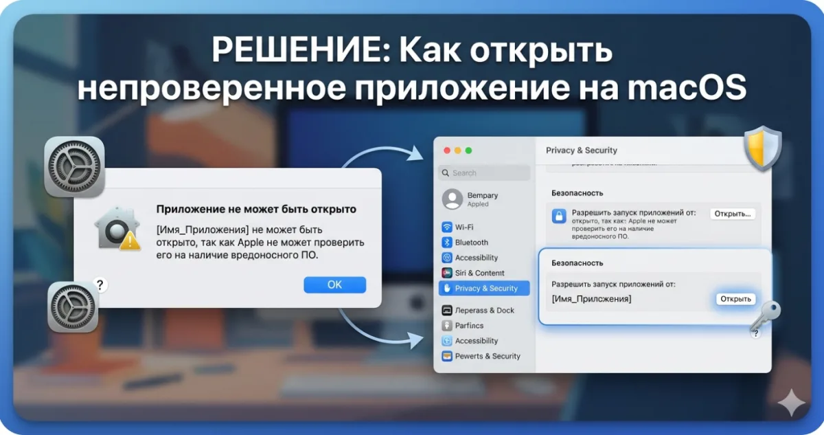Приложение не может быть открыто, так как автор не проверен - решение