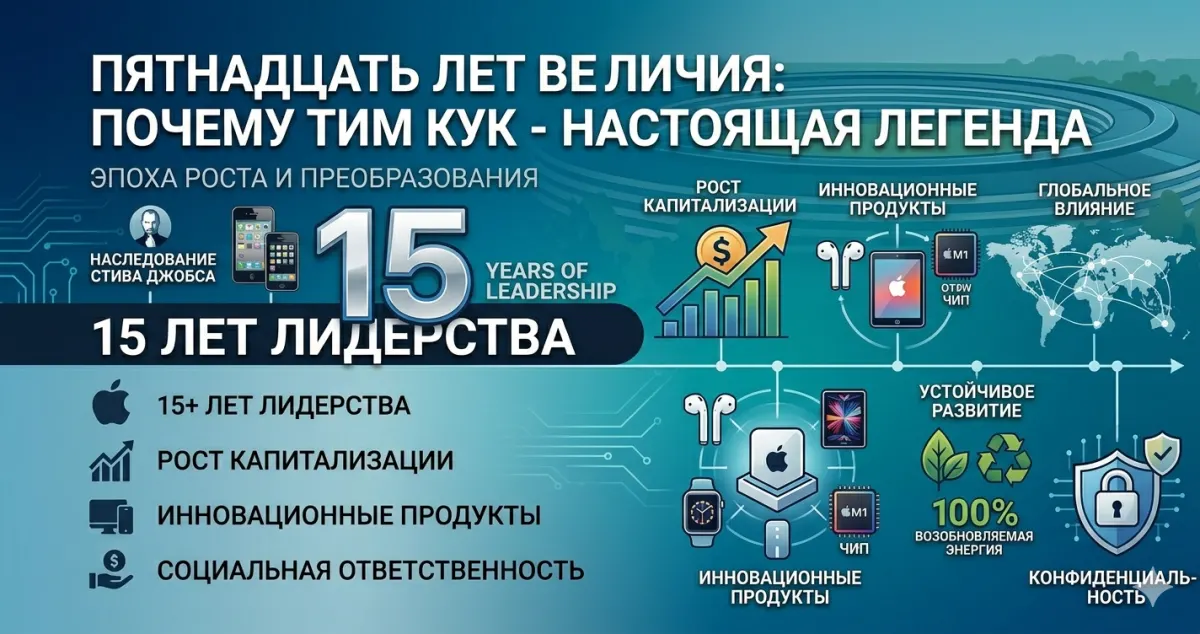 Пятнадцать лет величия: почему Тим Кук - настоящая легенда