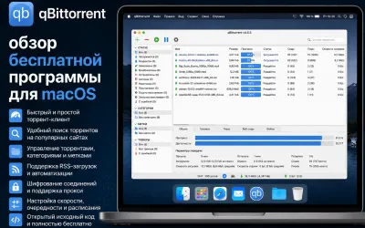qBittorrent - обзор бесплатной программы для macOS