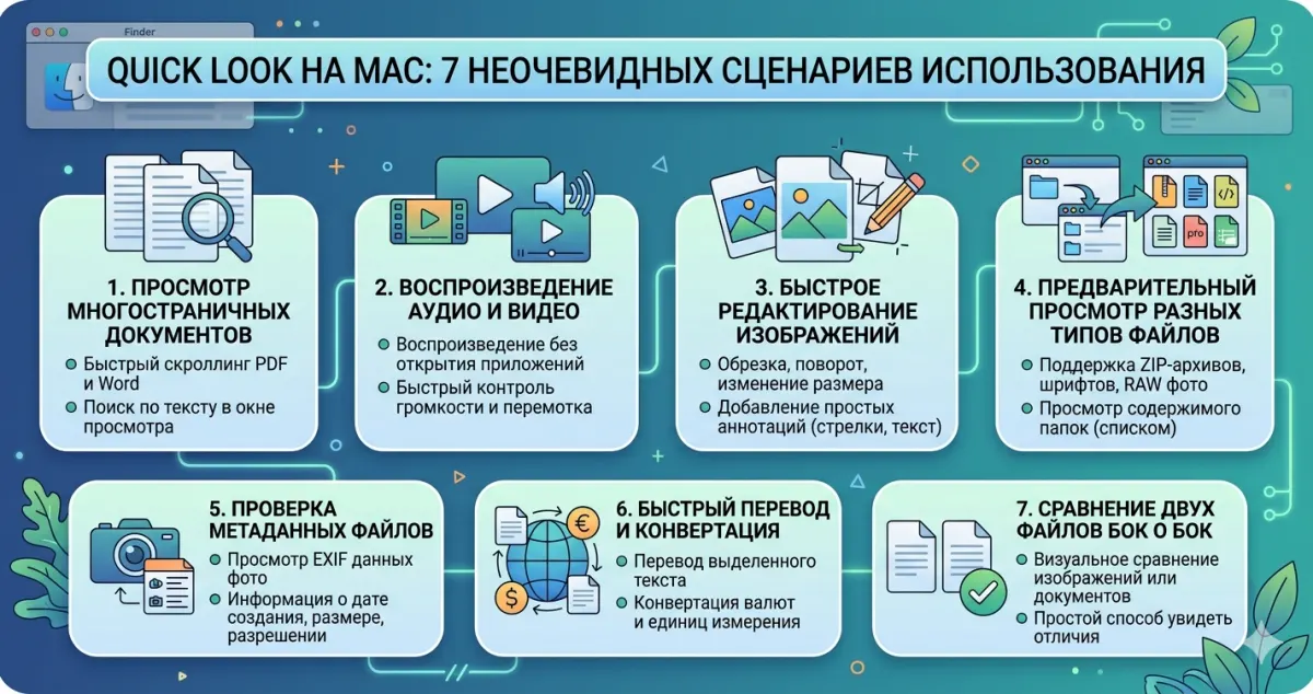 Quick Look на Mac: 7 неочевидных сценариев использования