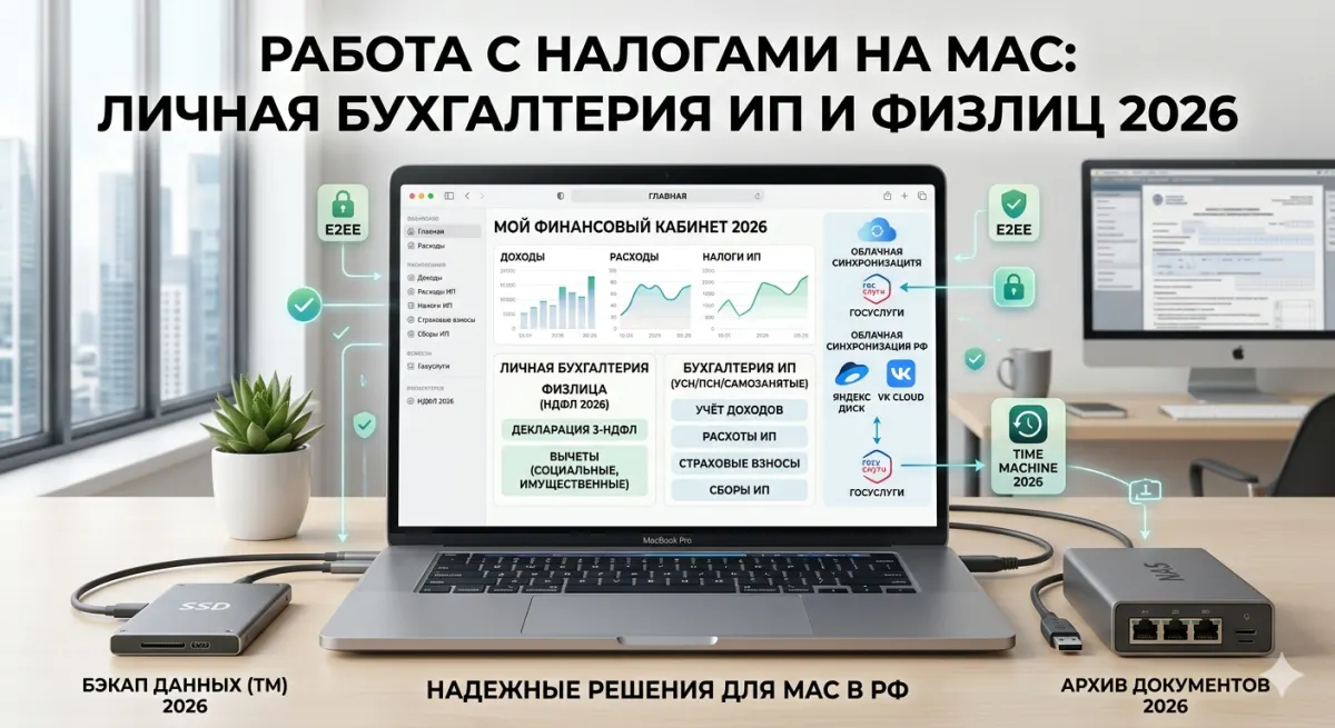 Работа с налогами на Mac: личная бухгалтерия ИП и физлиц 2026