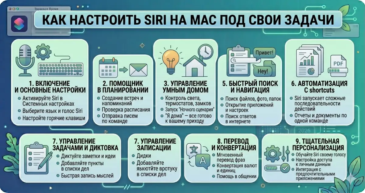 Как настроить Siri на Mac под свои задачи