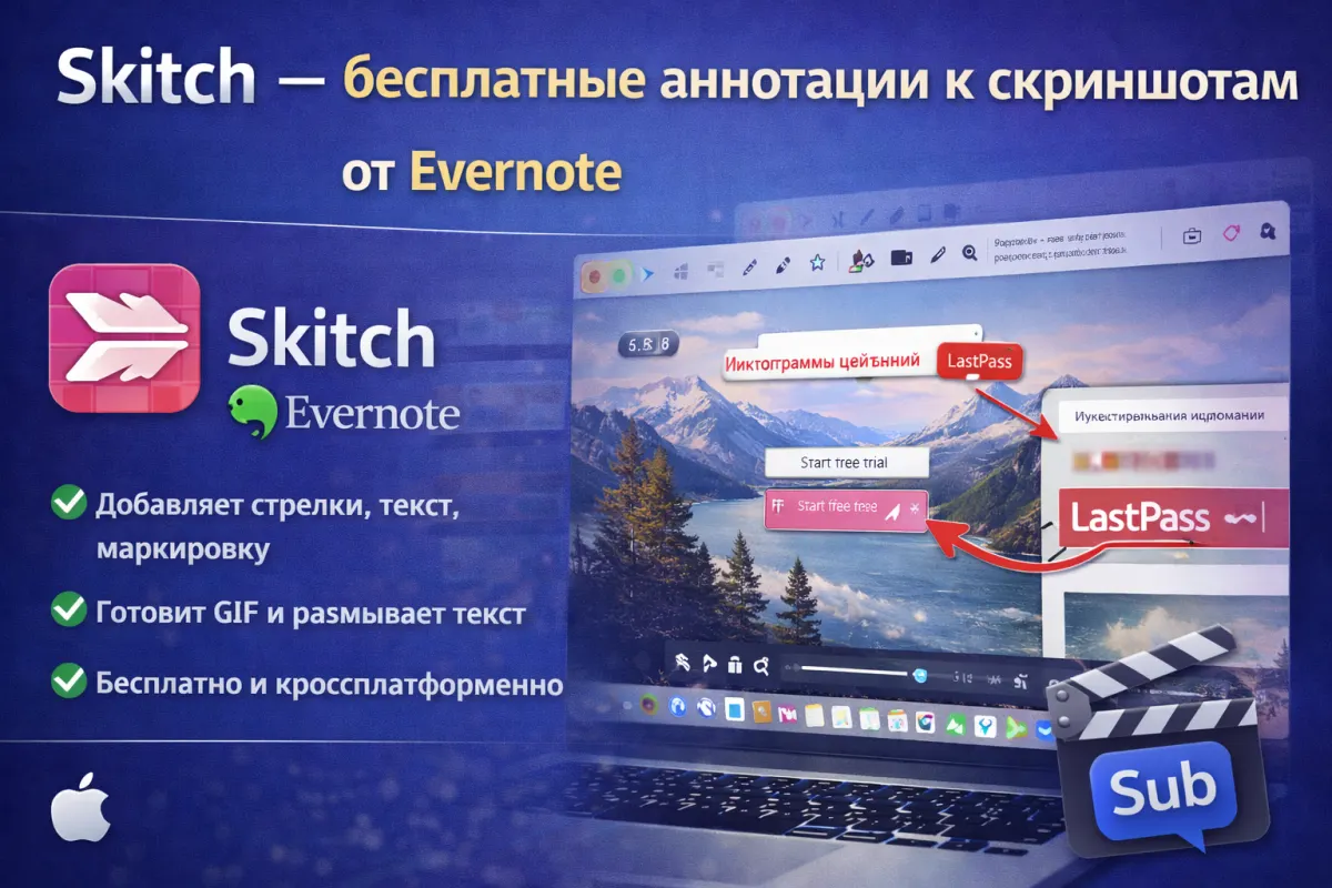 Skitch — бесплатные аннотации к скриншотам от Evernote