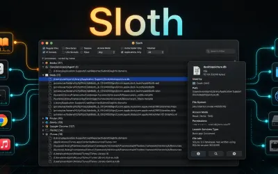 Sloth: открытые файлы и соединения на Mac