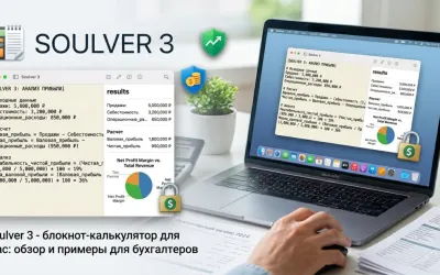 Soulver 3 - блокнот-калькулятор для Mac: обзор и примеры для бухгалтеров