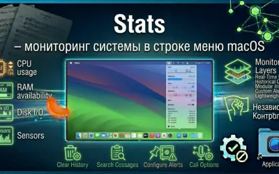 Stats — мониторинг системы в строке меню macOS