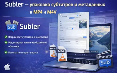 Subler — упаковка субтитров и метаданных в MP4 и M4V