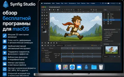 Synfig Studio - обзор бесплатной программы для macOS