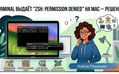 Terminal выдаёт «zsh: permission denied» на Mac - решение
