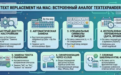 Text Replacement на Mac: встроенный аналог TextExpander