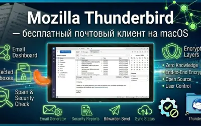 Mozilla Thunderbird — бесплатный почтовый клиент на macOS