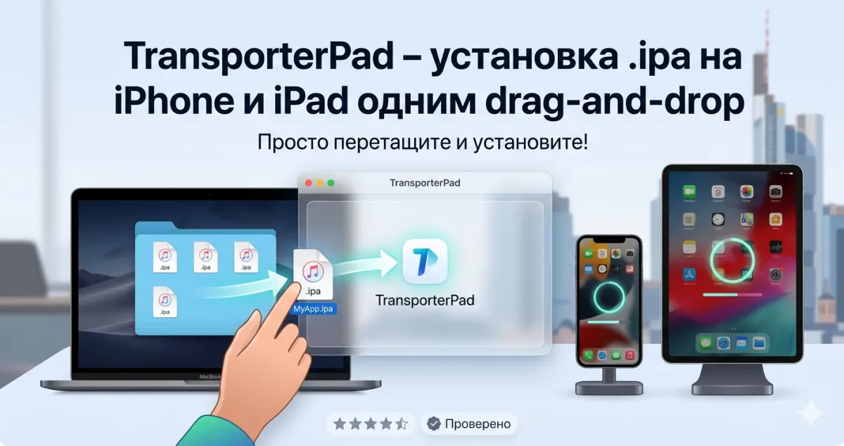 TransporterPad - установка .ipa на iPhone и iPad одним drag-and-drop