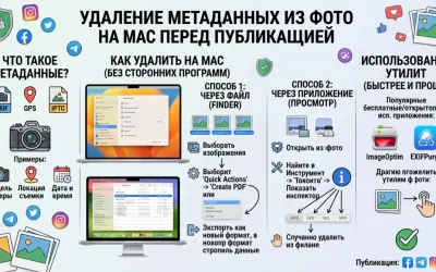 Удаление метаданных из фото на Mac перед публикацией