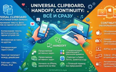 Universal Clipboard, Handoff, Continuity: всё и сразу