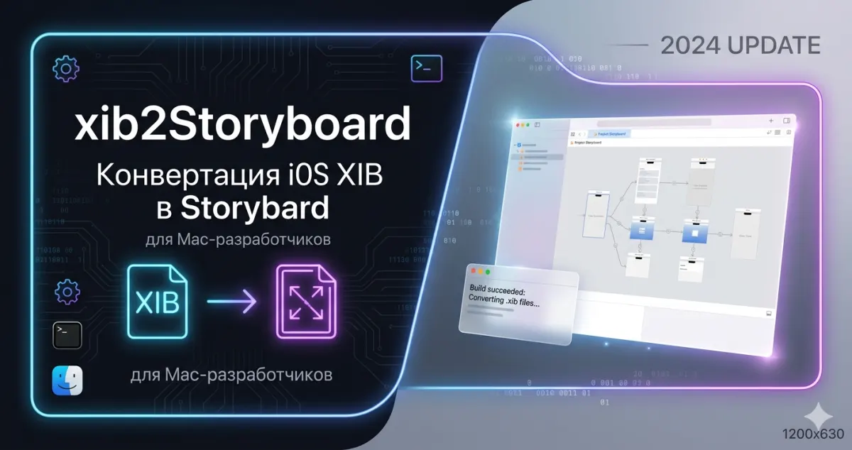 xib2Storyboard - конвертация iOS XIB в Storyboard для Mac-разработчиков