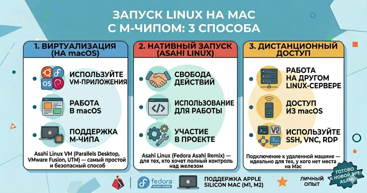 Запуск Linux на Mac с M-чипом: 3 способа