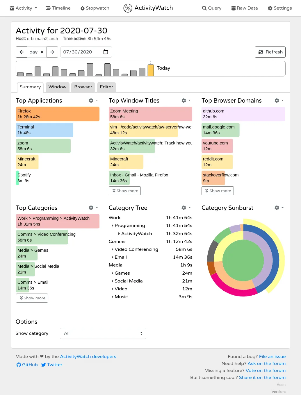 ActivityWatch - скриншот 2