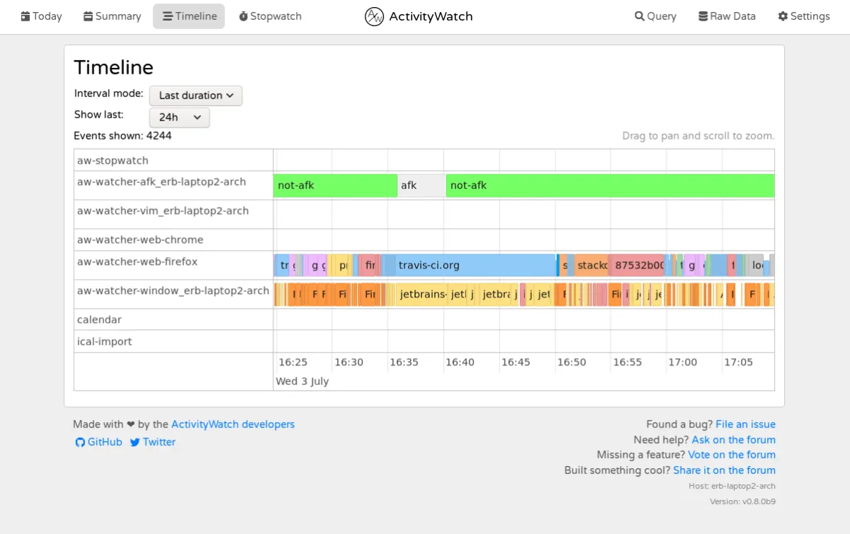 ActivityWatch - скриншот 3