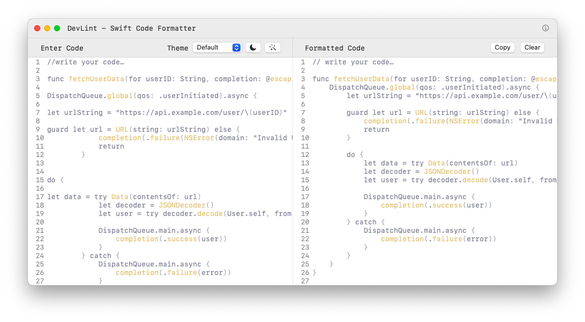 DevLint - бесплатно для macOS