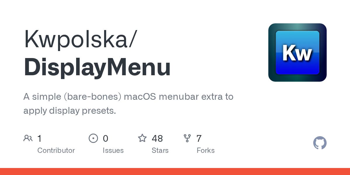 DisplayMenu - бесплатно для macOS