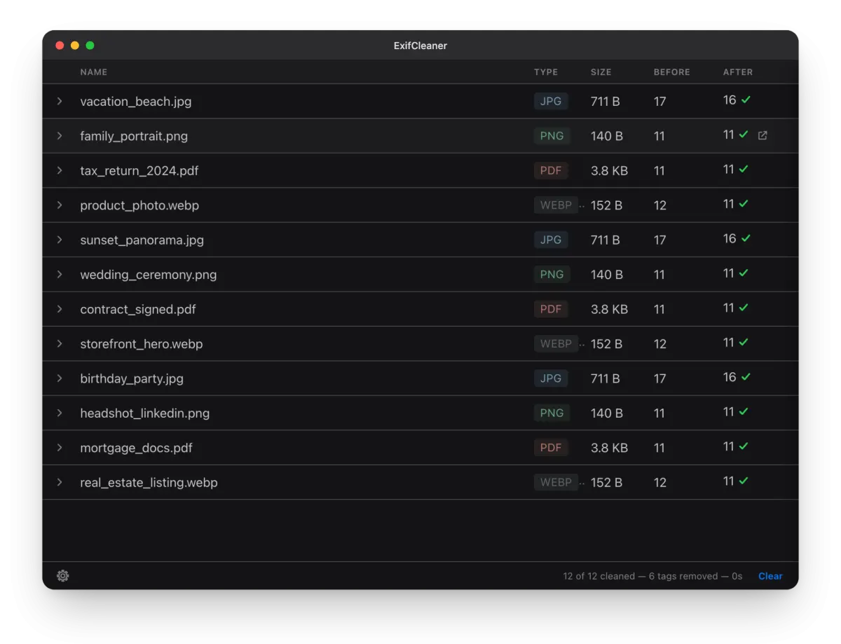 ExifCleaner - скриншот 2