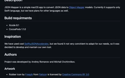json-mapper - бесплатно для macOS