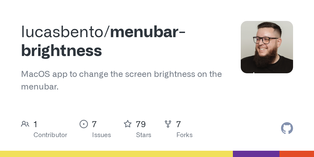 Menubar Brightness - бесплатно для macOS