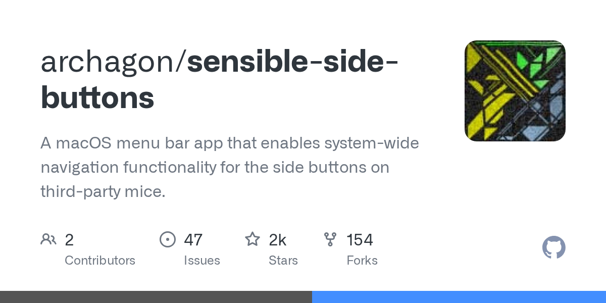 SensibleSideButtons - бесплатно для macOS