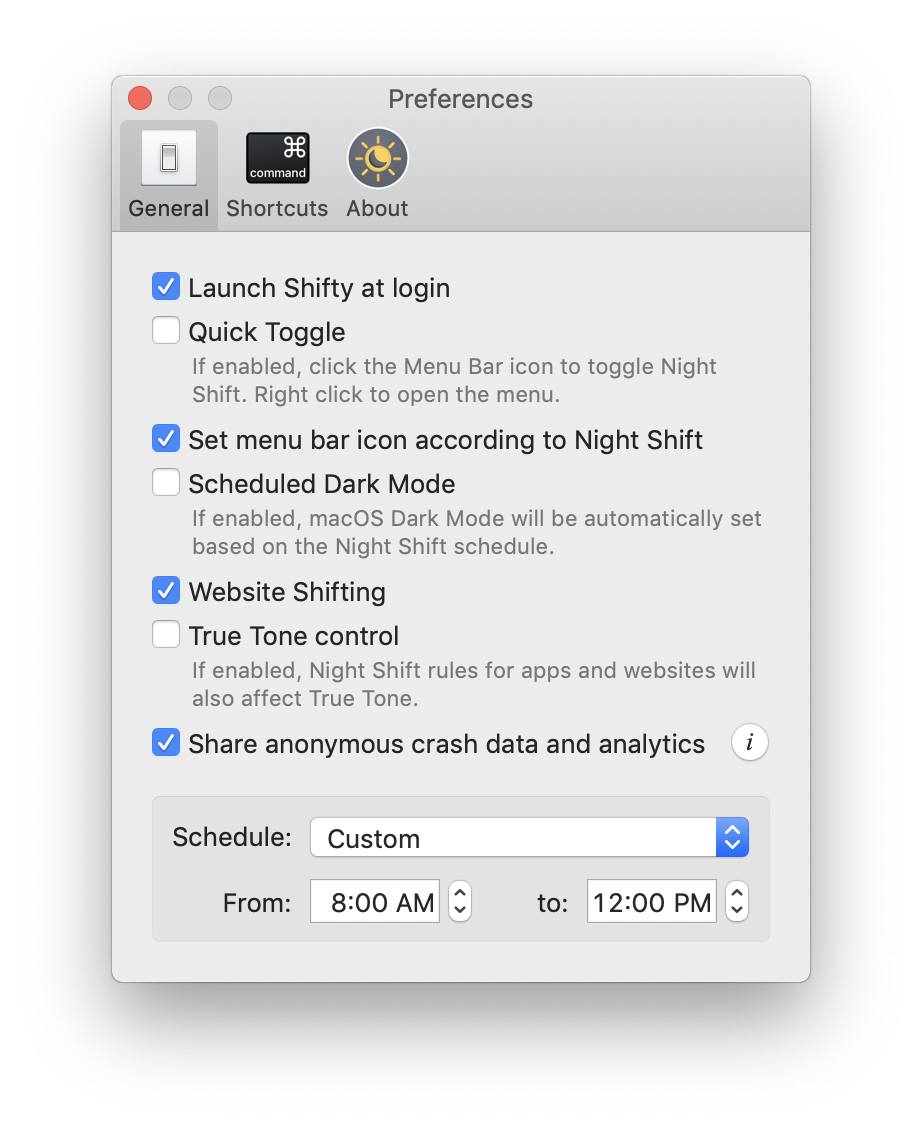 Shifty - бесплатно для macOS