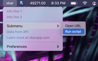 xbar - бесплатно для macOS